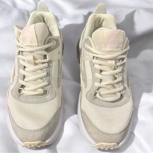Women's Cream and Pink Sneakers